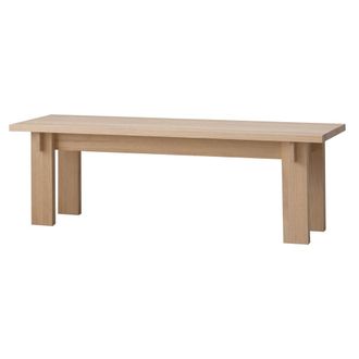 Naan Furniture Banco mediano de pino macizo natural 120 cm Barnizado