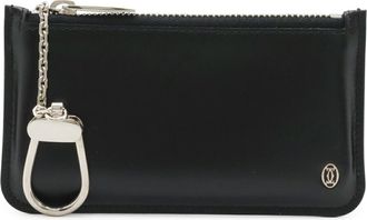 Cartier Black Leather Coin Purse/Coin Case (Pre-Owned)