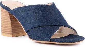 Seychelles Papaya Heeled Sandal In Indigo Denim