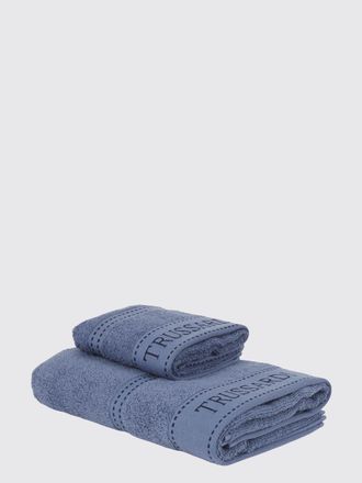 Trussardi Set 2 asciugamani in spugna di cotone con logo jacquard
