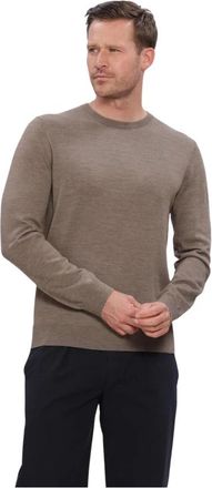 Profuomo Trui met ronde hals - Heren - Ronde hals truien - Bruin - L - Wol - Truien & Vesten