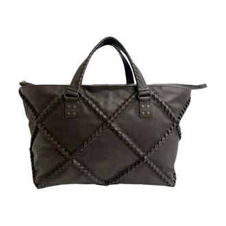 Bottega Veneta Pre-owned Tote Bags, female, Brown, Size: ONE SIZE Pre-owned Leather Braided Tote Bag