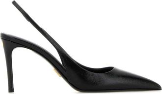 Prada Black Leather Heels