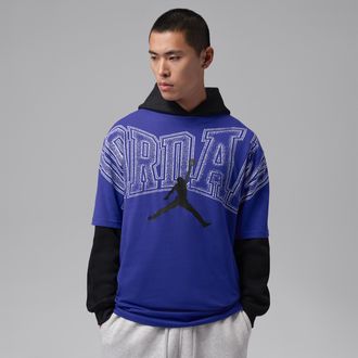 Nike Jordan Mens Jordan Graphic T-Shirt in Blue | IQ0708-432