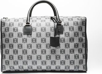 Loewe Black Coated Canvas Boston Bag (Pre-Owned)