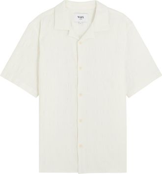 Wax London Waffle Cotton Shirt - Ecru - XL