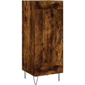 vidaXL Aparador Madera De Ingenier&iacute;a Roble Ahumado 34,5x34x90 Cm Vidaxl