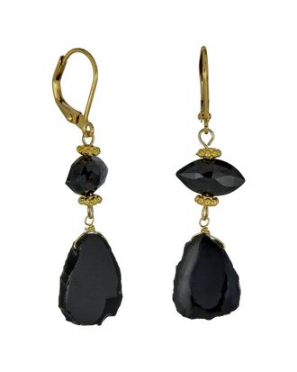 Rachel Reinhardt Jewelry Gemstone Jet Dangle Earrings