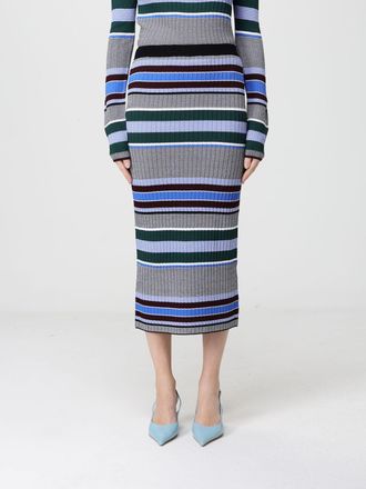Pinko Striped Knit Midi Skirt