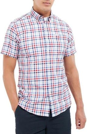 Barbour Kinson Tailored Fit Short Sleeve Button-Down Shirt at Nordstrom Rack, Size Small