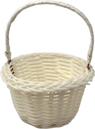 OEM Cesta Redonda De Mimbre - Fabricada En Polipropileno - Cesta Tejida - Cesta Para Pan - Cesta Para Alimentos - Marr&oacute;n - 10 X 10 X 6 Cm