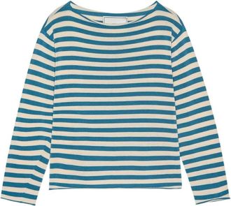 The Great. Marini&egrave;re Sailor - Dames - Longsleeves - Blauw - M - Katoen - Tops