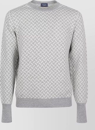 Drumohr long sleeve crew neck knitwear biscottino