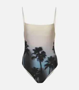 SIMKHAI Elenora printed swimsuit