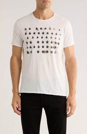 John Varvatos Stars Raw Edge Graphic T-Shirt in Salt at Nordstrom, Size Xx-Large