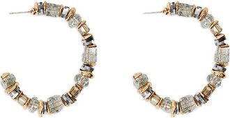Saachi Saachi Beaded Crystal Hoop Earrings