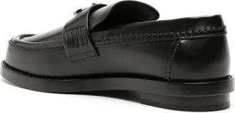 Alexander McQueen Womens Seal Logo Plaque Loafers Black Shoes > Flats