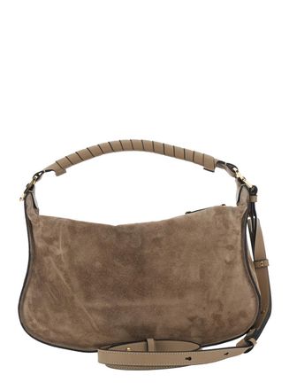 Chlo&eacute; Womens Shoulder Bag Marcie Brown Suede Leather