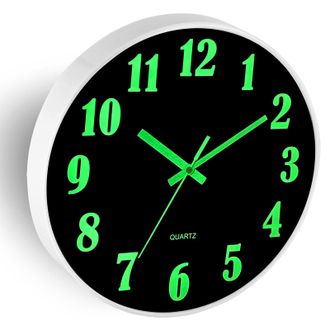 OEM Reloj De Pared Grande De 30,5 Cm Con N&uacute;meros Iluminados - Reloj De Pared Silencioso - Sin Tictac - Reloj Redondo A Pilas - Reloj Colgante Silencioso P