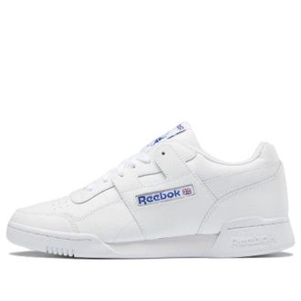 Reebok Workout Plus Casual Skateboarding Shoes Unisex White Blue HP5909