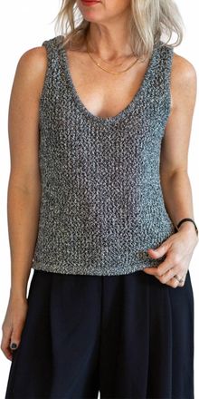 Marle Nova Top In Black/ivory Melange