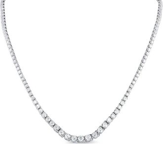 Luxury Bazaar 14kt witgouden halsketting met diamant - Zilver