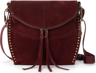 The Sak Silverlake Crossbody Bag - Leather in Black Cherry Suede at Nordstrom