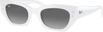 Ray-Ban Sunglasses, unisex, White, 52 MM, Rb4430 Grey Lens Sunglasses
