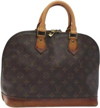 Louis Vuitton Tweedehands Canvas handtassen - Dames - Vintage Handtas - Bruin - ONE Size - Leer - Vintage