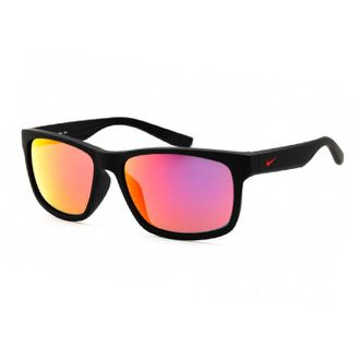 Nike Sunglasses Rectangle Full Rim, Matte Black Frame And Infrared Mirror Lens Nikecruiserfq4677016