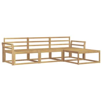 vidaXL Conjunto De Sof&aacute;s De Exterior 4 Pcs Blanco 254 X 162,5 X 73 Cm Vidaxl