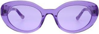 Florence By Mills 52mm Oval Sunglasses in Crystal Purple at Nordstrom Rack