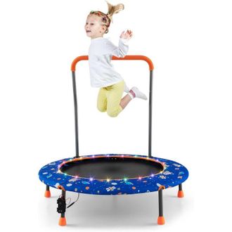 Costway Costway Trampol&iacute;n Para Ni&ntilde;os De 92 Cm, Mini Trampol&iacute;n Con Manija De Seguridad, Alfombra De Salto Redonda & Cubierta Protectora, Trampol&iacute;n Infantil De 