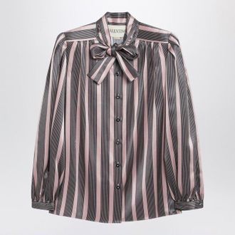 Valentino Gestreepte Cr&ecirc;pe De Chine Shirt