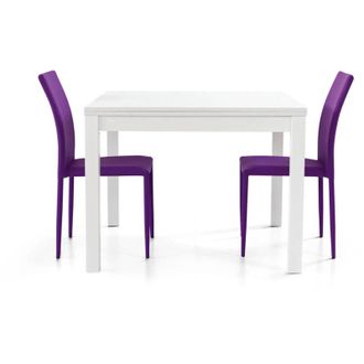 Milani Home GARRETT - tavolo da pranzo moderno allungabile a libro 90 cm