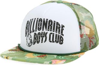 Billionaire Boys Club Curve Logo Trucker Hat in Pale Marigold at Nordstrom