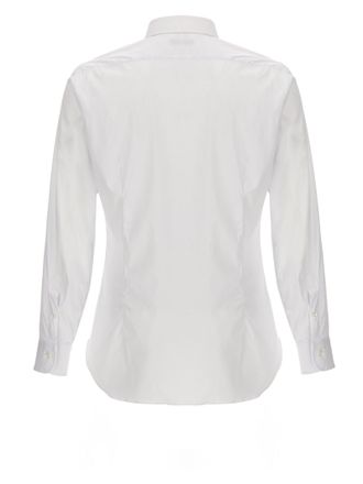 Barba Stretch Cotton Poplin Shirt - White