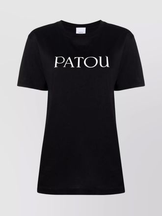 Patou cotton logo print short sleeve t-shirt