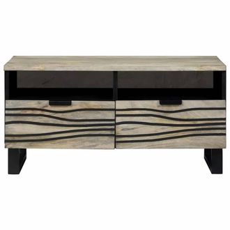 Berkfield Home Elegant Coffee Tables with Drawer with Storage White, Black 80 x