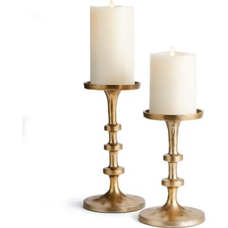 Napa Home & Garden Abacus Petite Candle Stands in Gold at Nordstrom