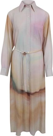 Nanushka Crinkled Viscose Shirt Dress - Dames - Shirt Kleedjes - Roze - S - Kleedjes