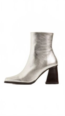 Alohas Womens South Shimmer Ankle Boots In Silver