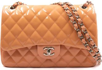 Chanel Patent Leather Jumbo Double Flap Bag Size XL