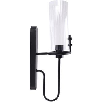 OEM Aplique De Pared Negro, Luminaria Moderna Para Interiores Con Pantalla De Cristal Transparente Para Comedor, Cafeter&iacute;a, Hotel, Dormitorio, Sala De Est