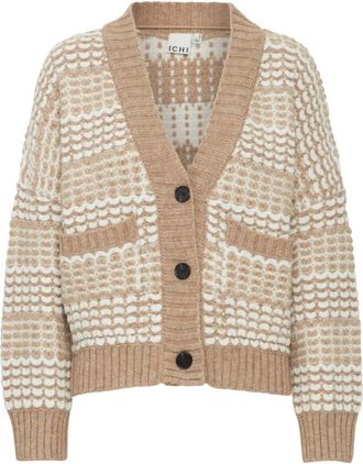 Ichi Cardigans - Dames - Vesten - Veelkleurig - XL - Truien & Vesten