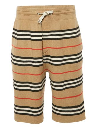 Burberry Kenton striped drawstring shorts - men - Merino - S - Neutrals