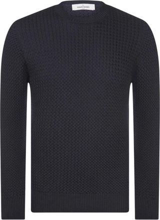 Gran Sasso Paricollo M/L 57135 Trui - Heren - Ronde hals truien - Blauw - M - Wol - Truien & Vesten