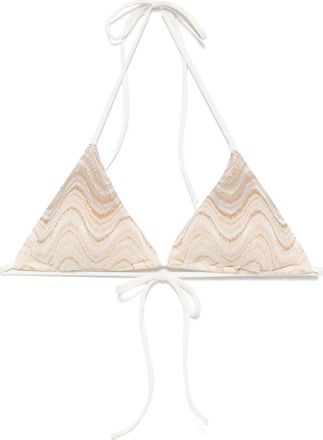 MC2 Saint Barth Leah bikini top - women - Viscose/Cotton/Polyester/Polyamide - S - Gold