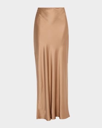 Sablyn Grace Scallop-Trim Bias Cut Maxi Skirt