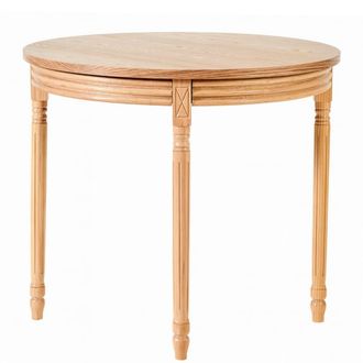 Nordlys Mesa de comedor redonda para 4 personas en madera de pino